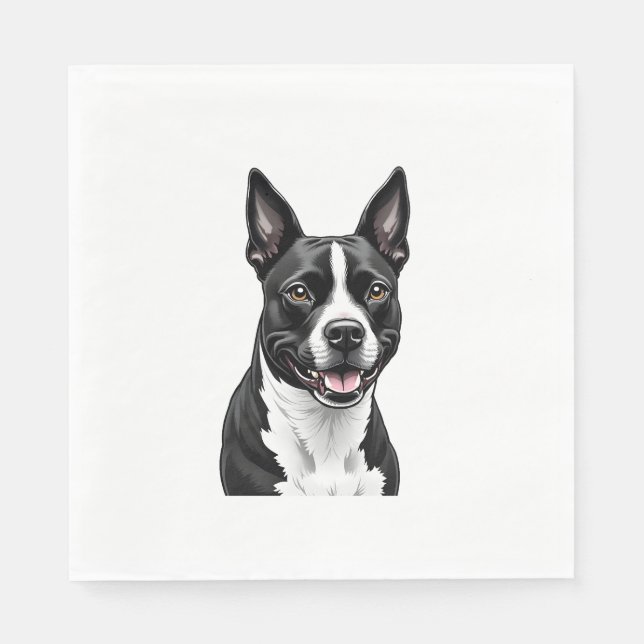 Serviette En Papier American Staffordshire Terrier (Devant)