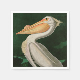 Serviette En Papier American White Pelican Birds of America Audubon