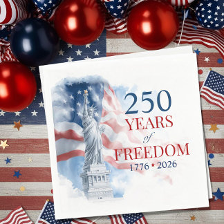 Serviette En Papier America's Semiquincentennial 250 Years Freedom