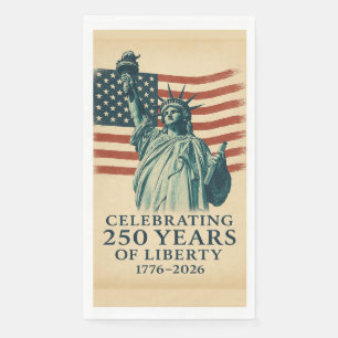 Serviette En Papier Amérique 250 Ans Célébration Patriotique de la Lib
