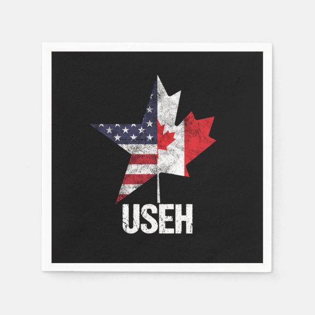 Serviette En Papier Amérique Canada États-Unis Drapeau américain (Devant)