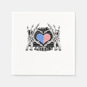 Serviette En Papier Amérique Mains de squelette