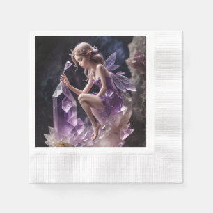 Serviette En Papier Amethyst Crystal Imaginaire Fairy Princess