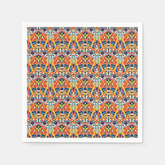 Serviette En Papier Amigos Amphibiens (Devant)