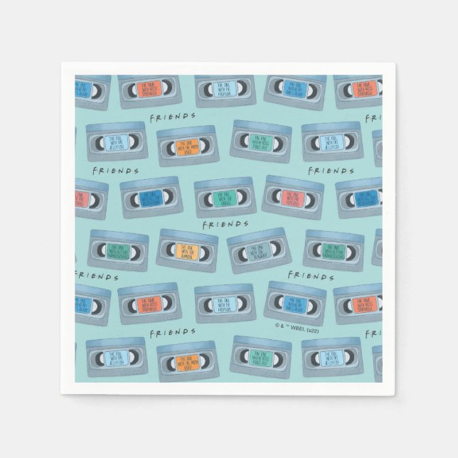 Serviette En Papier AMIS™ | Celui Avec Motif De Bande Vidéo (Devant)