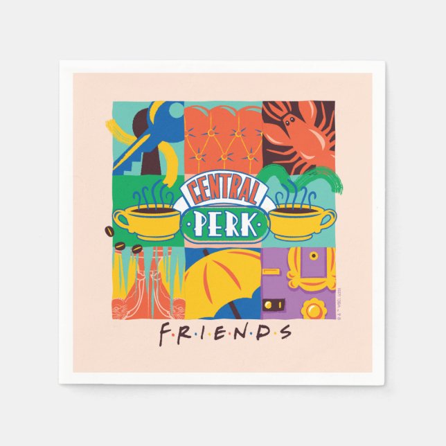 Serviette En Papier AMIS™ | Central Perk Vibrant Graphic (Devant)