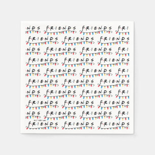 Serviette En Papier AMIS™   Logo des lumières de Noël