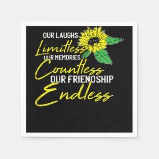 Serviette En Papier Amitié Meilleur Ami Cute Sunflower Bestie BFF M