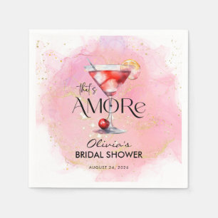 Serviette En Papier Amore   Fête des mariées aquarelle