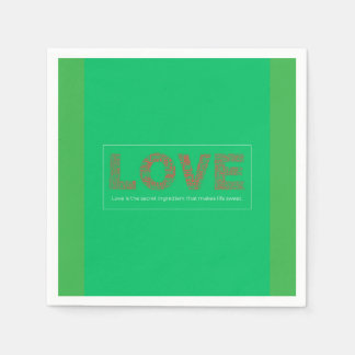 Serviette En Papier Amour