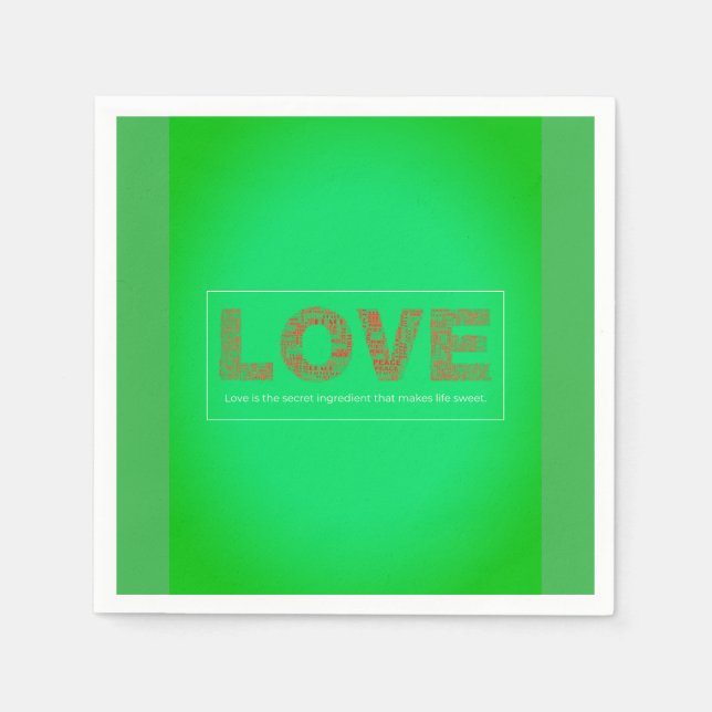 Serviette En Papier Amour (Devant)