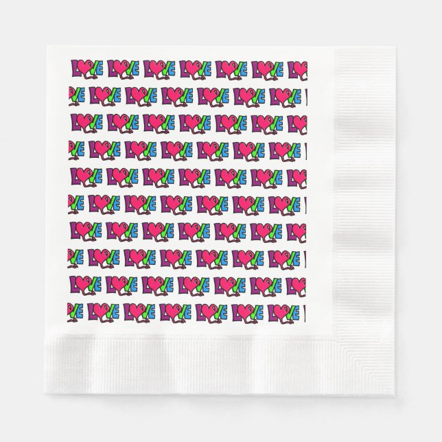 Serviette En Papier Amour (Devant)