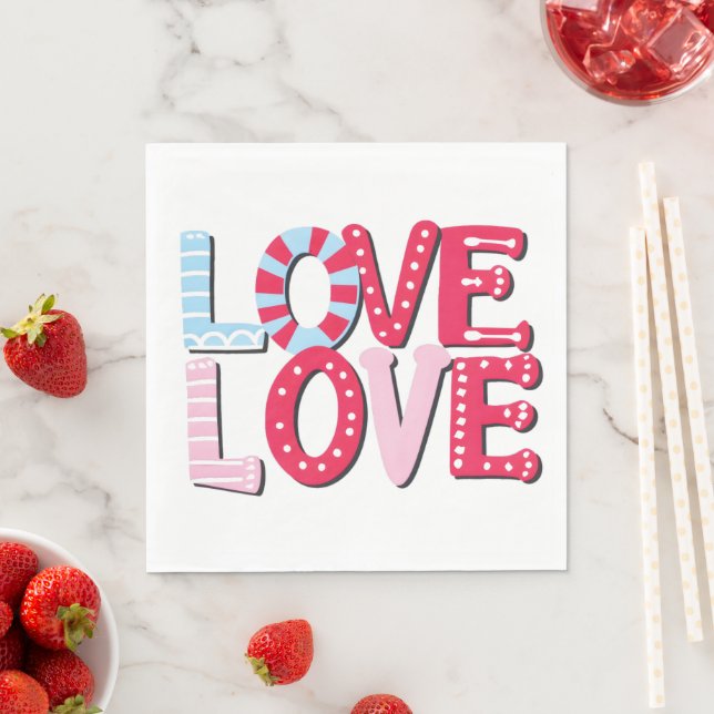 Serviette En Papier Amour (En situation)