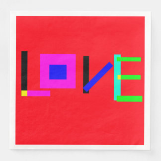 Serviette En Papier Amour