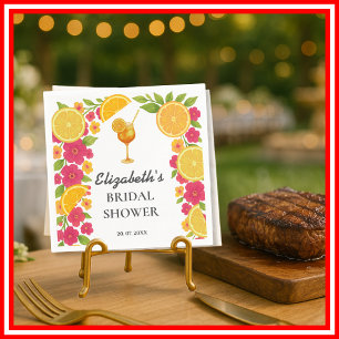 Serviette En Papier Amour au Premier Spritz Cérémonie de Fiançailles C