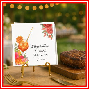 Serviette En Papier Amour au premier Spritz Citron Mariage