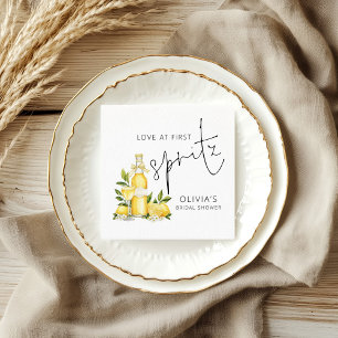 Serviette En Papier Amour au premier Spritz Nom Shower de Mariée