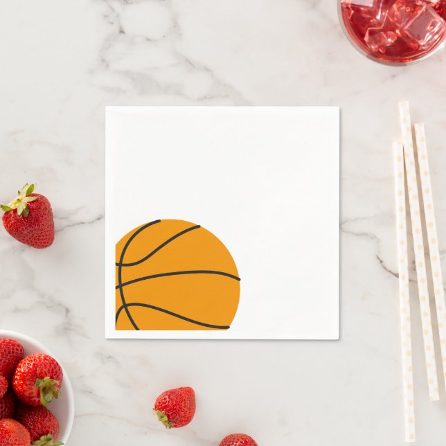 Serviette En Papier amour basket-ball, amoureux du basket-ball (En situation)