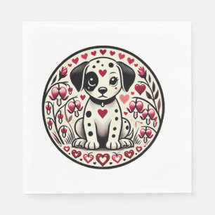 Serviette En Papier Amour dalmate