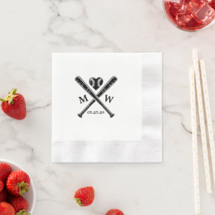 Serviette En Papier Amour du baseball