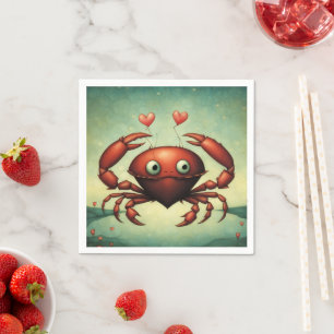 Serviette En Papier Amour du crabe