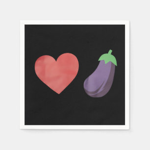 Serviette En Papier Amour Eggplant Funny Gay Pride LGBTQ