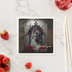 Serviette En Papier Amour Éternel Gothique 