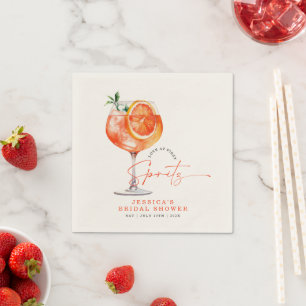 Serviette En Papier Amour Moderne À La Fête des mariées First Spritz