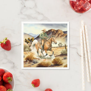 Serviette En Papier Amoureux de cowboy cool Fête occidentale