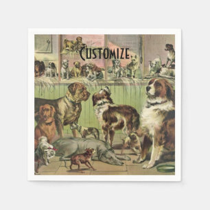 Serviette En Papier Amoureux de les chiens de serviettes personnalisée