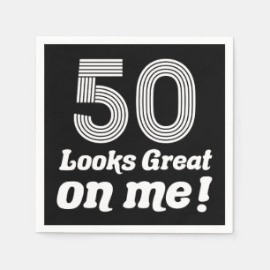 Serviette En Papier Amusant 50e anniversaire pour elle
