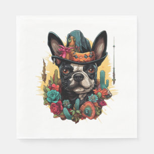 Serviette En Papier Amusant Français Bulldog Art classique T-shirt