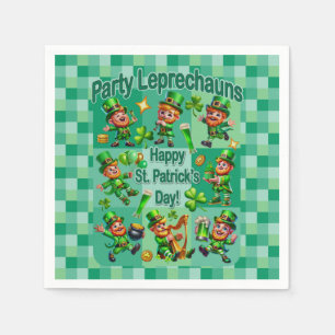 Serviette En Papier Amusant jour de la Saint-Patrick "Lutins de fête" 