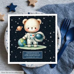 Serviette En Papier Amusant Teddy Astronaut Napkins Garçon Anniversair