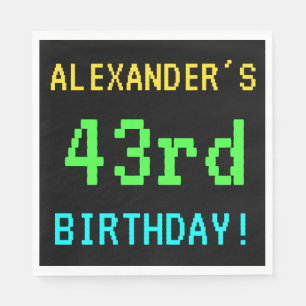 Serviette En Papier Amusant Vintage/Retro jeu vidéo Look 43ème anniver