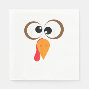Serviette En Papier Amusante Famille Turquie Thanksgiving Turquie Face