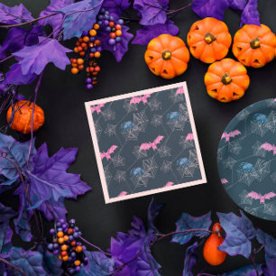 Serviette En Papier Amusants araignées et chauves-souris fête d'Hallow
