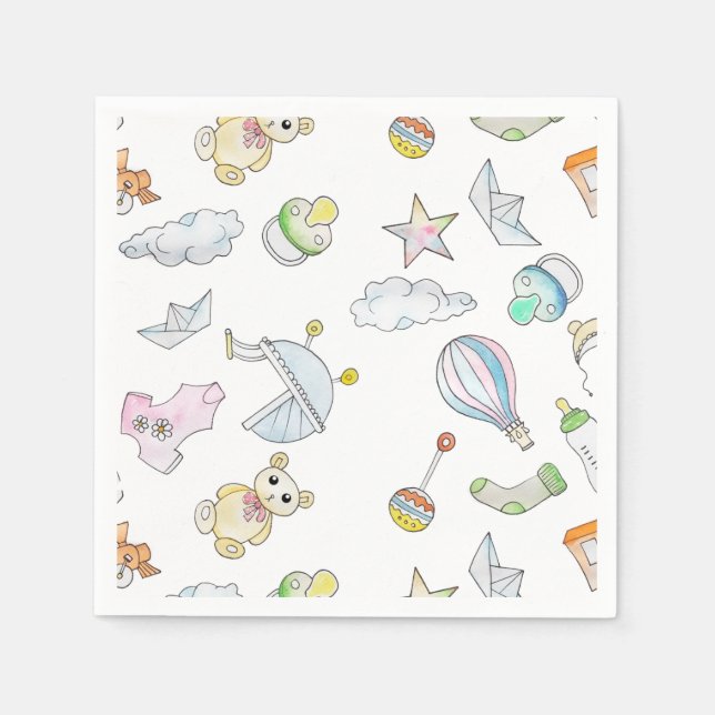 Serviette En Papier Amusants trucs pour bébés (Devant)
