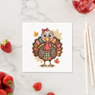 Serviette En Papier Amusement de Thanksgiving Fantaisiste
