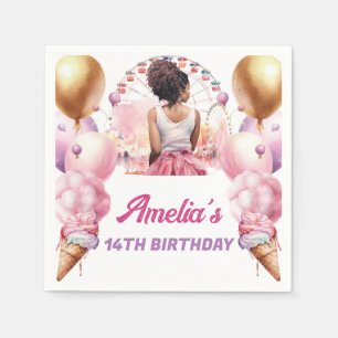 Serviette En Papier Amusement Park African American Birday