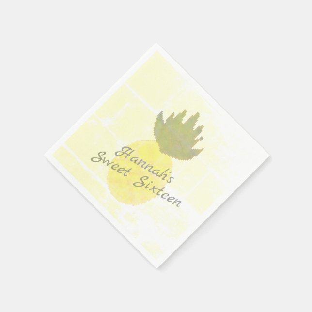 Serviette En Papier Ananas (Coin)