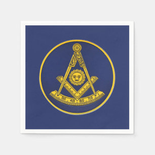 Serviette En Papier Ancien Maître Freemason Carré et Compass Masonic