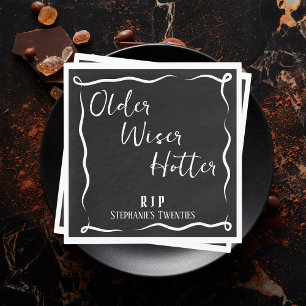 Serviette En Papier Ancien Wiser Hotter RIP 20s 30e anniversaire