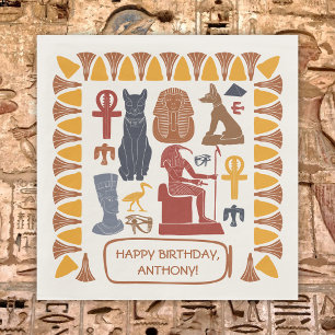Serviette En Papier Ancienne Egypte Fête Personnalisée À Thème