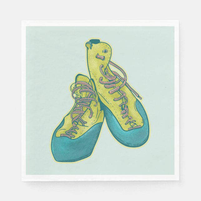 Serviette En Papier Ancienne escalade chaussures rock escalade (Devant)
