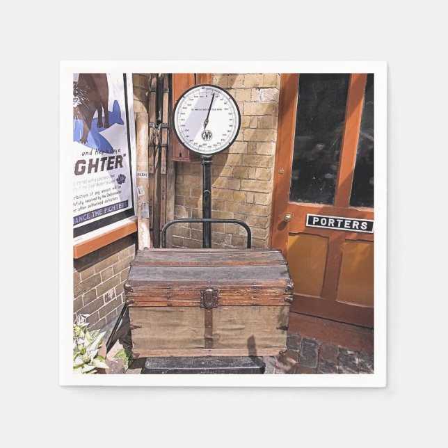 SERVIETTE EN PAPIER ANCIENNE GARE (Devant)