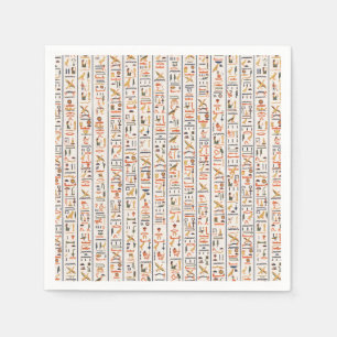 Serviette En Papier ancient egypt hieroglyphes pattern background hist