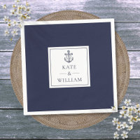 Ancre bleue marine Mariage nautique