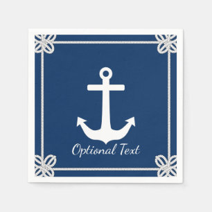 Serviette En Papier Ancre en corde Frame Nautique