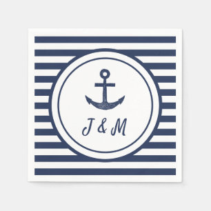 Serviette En Papier Ancre marine Thème nautique Mariage de bateau sur 
